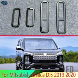 三菱デリカ D:5 2019 2020 カーアクセサリーピアノブラックメッキアームレストボックスリアエアベントフレームトリムカバー