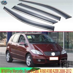 W169 メルセデスベンツ A クラス A160 A180 A200 2008-2012 プラスチック外装バイザーベントシェードウィンドウサンレインガードディフレクター 4 個