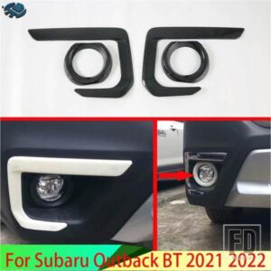 スバルアウトバック BT 2021 2022 カーアクセサリー ABS クロームフロントフォグライトランプカバートリムモールドベゼルガーニッシュ