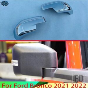 フォードブロンコスポーツ 2021 2022 カーアクセサリー ABS クロームドアサイドミラーカバートリムリアビューキャップオーバーレイモールドガーニッシュ