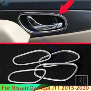 日産キャシュカイ J11 2015-2020 カーアクセサリー ABS クロームインナードアハンドルカバーキャッチボウルトリム挿入ベゼルフレームガーニッシュ