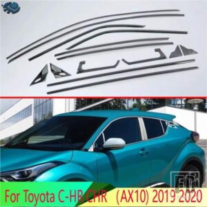 トヨタ C-HR CHR AX10 2019-22 カーアクセサリーボディスタイリングスティックステンレスウィンドウガーニッシュストリップトリム