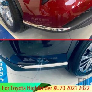 トヨタハイランダー XU70 2021 2022 カーアクセサリーステンレスフロントとリアバンパープロテクタートリム