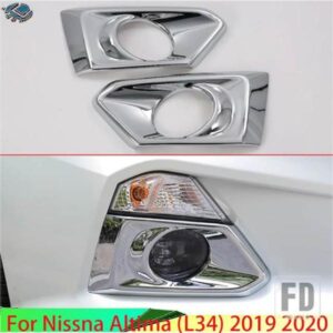 日産アルティマ L34 2019 2020 カーアクセサリー ABS クロームフロントフォグライトランプカバートリムモールドベゼルガーニッシュステッカー