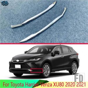 トヨタハリアーヴェンザ XU80 2020 2021 カーアクセサリーステンレスフロントとリアバンパープロテクタートリム