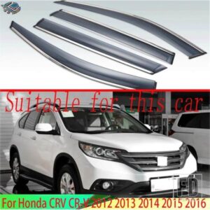 ホンダ CRV CR-V 2012-16 サイドウィンドウウインドディフレクターフロントガラス着色サンバイザーアクセサリー 4 個