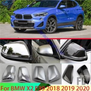 BMW X2 F39 2018 2019 2020 カーアクセサリー ABS クロームドアサイドミラーカバートリムリアビューキャップオーバーレイモールドガーニッシュ