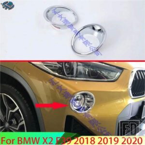 BMW X2 F39 2018 2019 2020 カーアクセサリー ABS クロームフロントフォグライトランプカバートリムモールドベゼルガーニッシュステッカー