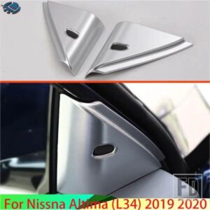 日産アルティマ L34 2019 2020 カーアクセサリー ABS クロームインテリアフロントドアトライアングルカバートリムピラートリムオーディオフレーム