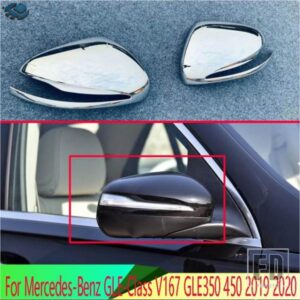 メルセデスベンツ GLE クラス V167 GLE350 450 2019 2020 ABS クロームドアサイドミラーカバートリムリアビューキャップオーバーレイモールド