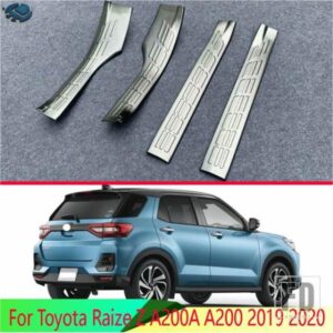 トヨタライズ Z A200A A200 2019 2020 ステンレスインナー内側ドアシルパネルスカッフプレートキックステップトリムカバープロテクター