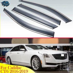 キャデラック CT6 2016-2019 カーアクセサリープラスチック外装バイザーベントシェード窓日雨ガードディフレクター 4 個