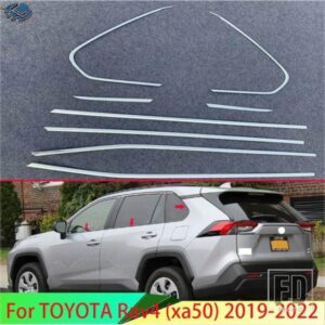 トヨタ RAV4 2019-2024 飾るアクセサリーボディスタイリングスティックステンレスウィンドウガーニッシュウィンドウストリップトリム
