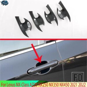 レクサス NX クラス AZ20 NX250 NX350 NX450 2021 2022 カーボンスタイルドアハンドルボウルカバーカップキャビティトリム