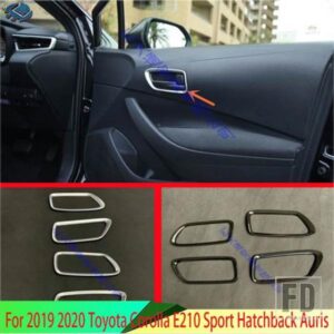 2019-2021 トヨタカローラ E210 スポーツハッチハッチバックオーリス ABS クロームインナードアハンドルカバーキャッチボウルトリム挿入ベゼル