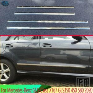 メルセデス ベンツ GLS クラス X167 GLS350 450 580 2020 カーアクセサリー ABS クロームサイドドアボディモールドモールドトリム