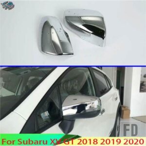 スバル XV GT 2018 2019 2020 カーアクセサリー ABS クロームドアサイドミラーカバートリムリアビューキャップオーバーレイモールドガーニッシュ
