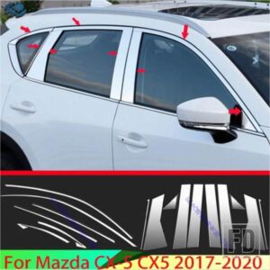 マツダ CX-5 CX5 2017-2020 カーアクセサリーボディスタイリングスティックステンレスウィンドウガーニッシュウィンドウストリップトリム 2018 2019