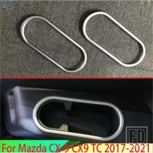 マツダ CX-9 CX9 TC 2017 2018 2019 2021 2021 飾るアクセサリー ABS クロームマットリアドリンクカップホルダークロームトリム