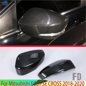 三菱エクリプスクロス 2018 2019-2024 カーボンスタイルドアサイドミラーカバートリムリアビューキャップオーバーレイモールドガーニッシュ