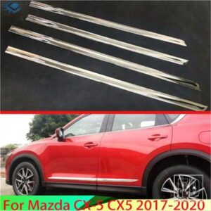 マツダ CX-5 CX5 2017-2020 カーアクセサリー ABS クロームサイドドアラインガーニッシュボディトリムアクセントモールドカバーベゼル PROTECTO