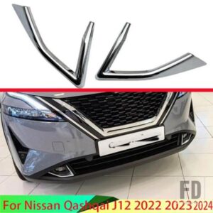 日産キャシュカイ J12 2022 2023 カーアクセサリー ABS クロームフロントフォグライトランプカバートリムモールドベゼルガーニッシュ