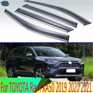 トヨタ RAV4 XA50 2019-24 プラスチック外装バイザーベントシェード窓日雨ガードディフレクター 4 個