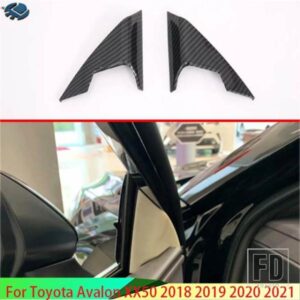 トヨタアバロン XX50 2018-2022 2019 カーボンスタイルインテリアフロントドアトライアングルカバートリム柱トリムオーディオフレーム