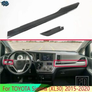 トヨタシエナ XL30 2015-2020 カーアクセサリーカーボンスタイルセンターコンソールインテリア計器パネルトリム周り