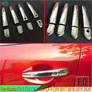 マツダ CX-5 CX5 CX-8 CX8 CX-9 CX9 2017-20 カーアクセサリー ABS クロームドアハンドルカバートリム