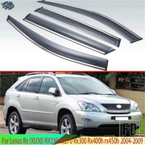 レクサス RX XU30 RX330 RX270 RX300 RX400H RX450H 2004-2009 プラスチック外装バイザーベントシェードウィンドウサンレインガード