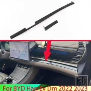 BYD ハン EV DM 2022 2023 カーアクセサリーカーボンスタイルセンターコンソールインテリア計器パネル周囲トリム