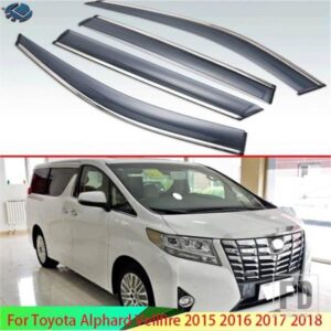 トヨタ アルファード ヴェルファイア 2015-18 プラスチックウィンドウバイザー雨サンバイザーシールドコーブアクセサリー 4 個