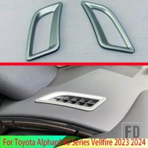 トヨタアルファード 40 シリーズヴェルファイア 2023 2024 ABS マットクロームアッパーフロントエアベントアウトカバーダッシュボードトリムベゼルフレーム