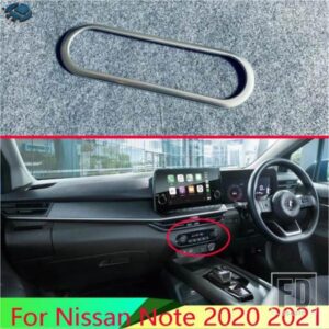 日産ノート 2020 2021 2022 カーアクセサリー ABS クロームマット中央コンソール空調調整ボックス