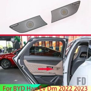 BYD ハン EV DM 2022 2023 カーアクセサリーステンレスリアドアパネルツイーターホーンカバースパンコールで飾