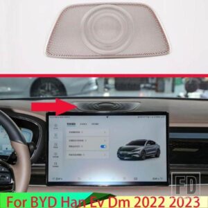 BYD ハン EV DM 2022 2023 カーアクセサリーステンレスダッシュボードホーンカバー装飾スパンコール