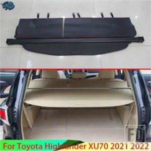 トヨタハイランダー XU70 2021 2022 アルミ + キャンバスリアカーゴカバープライバシートランクスクリーンセキュリティシールドシェードアクセサリー