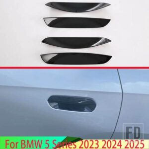 BMW 5 シリーズ 2023 2024 2025 カーボンスタイルドアハンドルボウルカバーカップキャビティトリムインサートキャッチモールドガーニッシュ