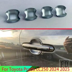 トヨタプラド LC250 2024 2025 カーアクセサリー ABS クロームドアハンドルボウルカバーカップキャビティトリムインサートキャッチモールドガーニッシュ