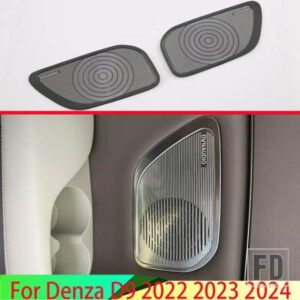 DENZA D9 DMI EV 2022 2023 2024 カーアクセサリーステンレススピーカー 3 列目ドアパネルホーンカバー装飾トリム