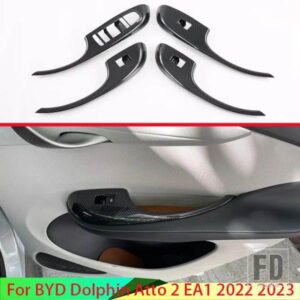 BYD ドルフィン ATTO 2 EA1 2022 2023 カーボンスタイルドア窓アームレストカバースイッチパネルトリムモールディングガーニッシュ