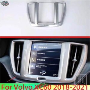 ボルボ XC60 2018-21 カーアクセサリー ABS クロームナビゲーションボックスステッカーナビゲーションスイッチパネル