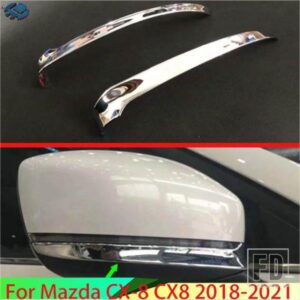 マツダ CX-8 CX8 2018-2021 ABS クロームカーアクセサリーバックミラーバックミラークロームメッキアンダートリム 2019 2020