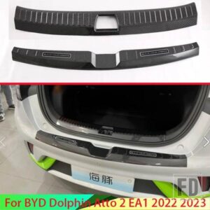 BYD ドルフィン ATTO 2 EA1 2022 2023 カーボンスタイルリアバンパー窓枠外側トランク装飾