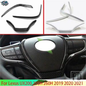 レクサス UX200 250H 260H 2019-21 ABS クロームステアリングホイールパネルカバーベゼルトリムインサートバッジモールドガーニッシュ