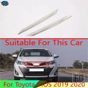 トヨタ VIOS 2019 2020 装飾ステンレスフロントセンターメッシュグリルグリルカバーラジエーターストリップトリム装飾