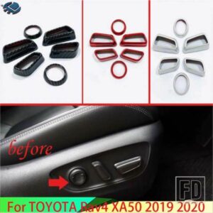 トヨタ RAV4 XA50 2019-2024 飾るアクセサリーインテリアインナーシート調整スイッチノブボタンカバートリム