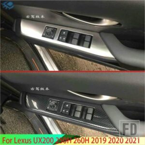 レクサス UX200 250H 260H 2019-21 ドア窓アームレストカバースイッチパネルトリムモールディングガーニッシュ専用フィット右ハンドル用