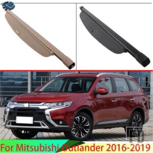 三菱アウトランダー 2013-2019 アルミ + キャンバスリアカーゴカバープライバシートランクスクリーンセキュリティシールドシェードカーアクセサリー